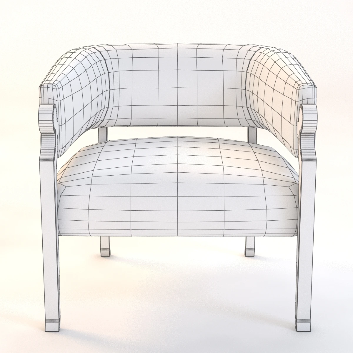 Amir Khamneipur Curved Armchair 3D Model_015