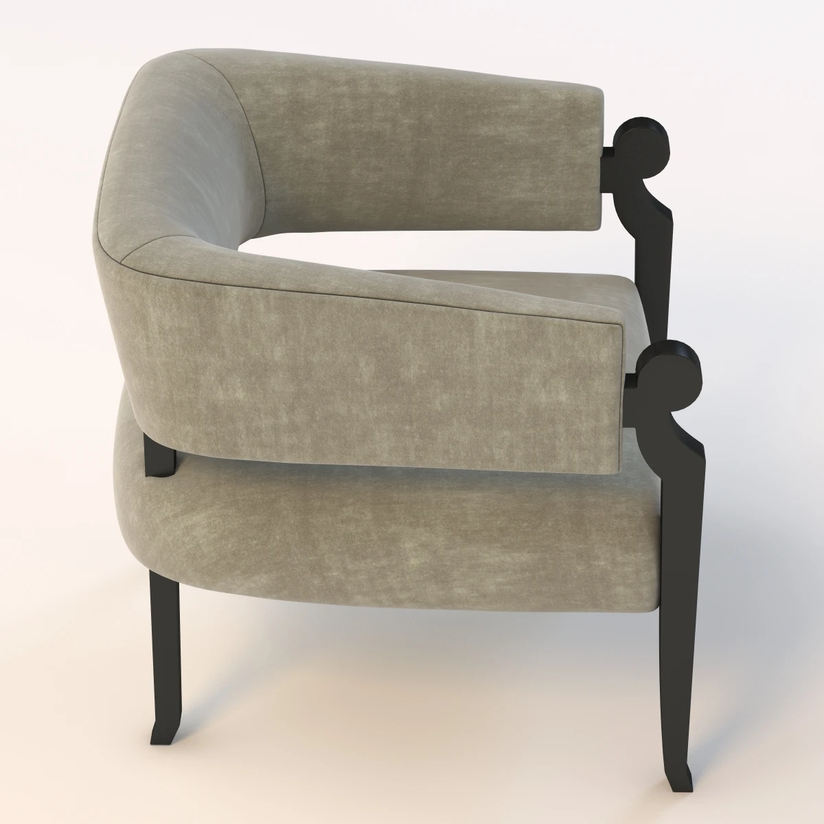 Amir Khamneipur Curved Armchair 3D Model_04