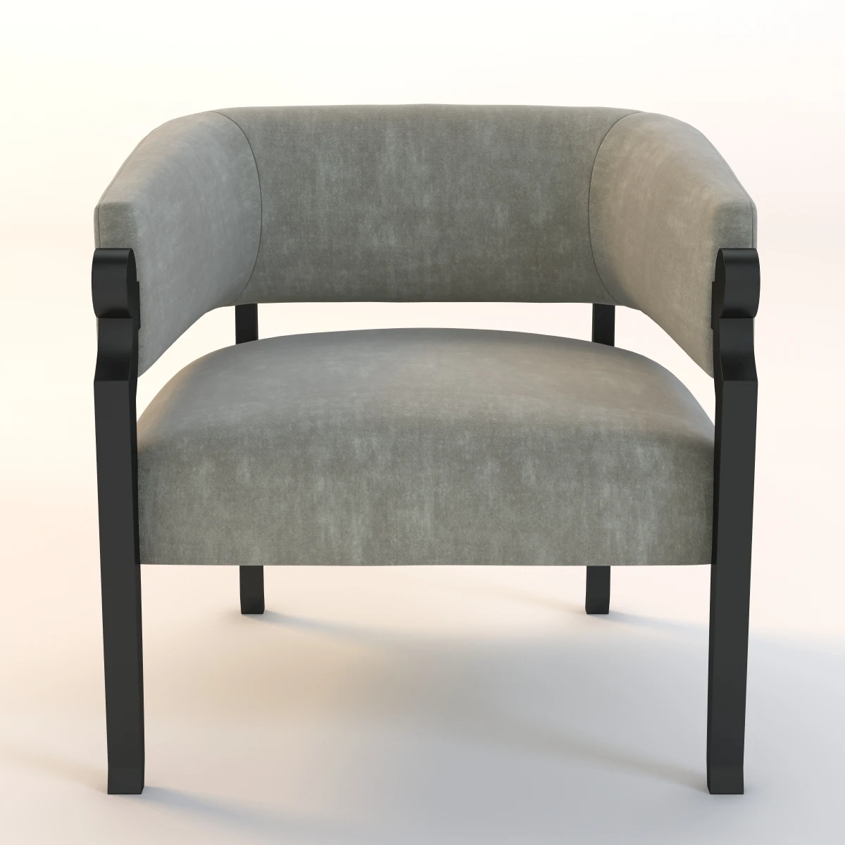 Amir Khamneipur Curved Armchair 3D Model_09