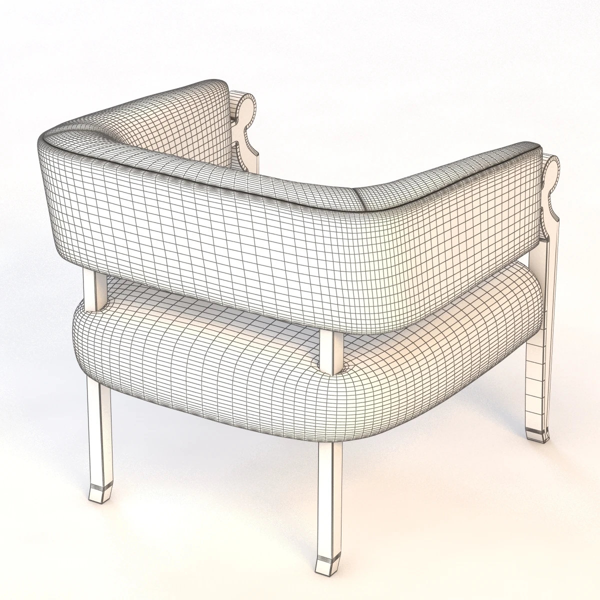 Amir Khamneipur Curved Armchair 3D Model_012