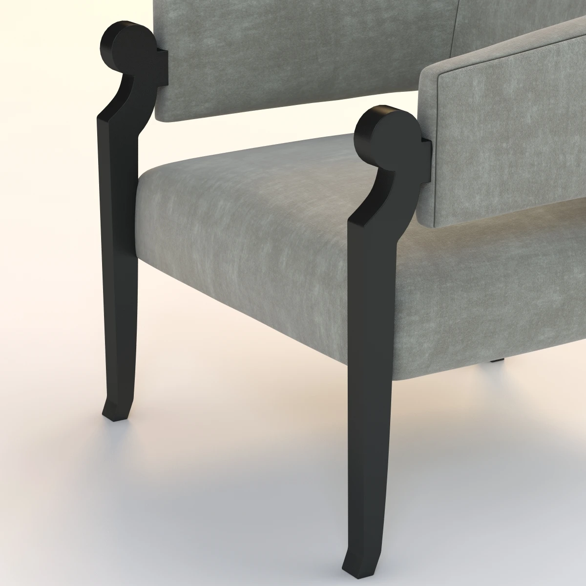 Amir Khamneipur Curved Armchair 3D Model_07