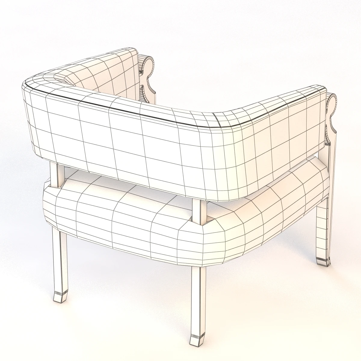 Amir Khamneipur Curved Armchair 3D Model_013