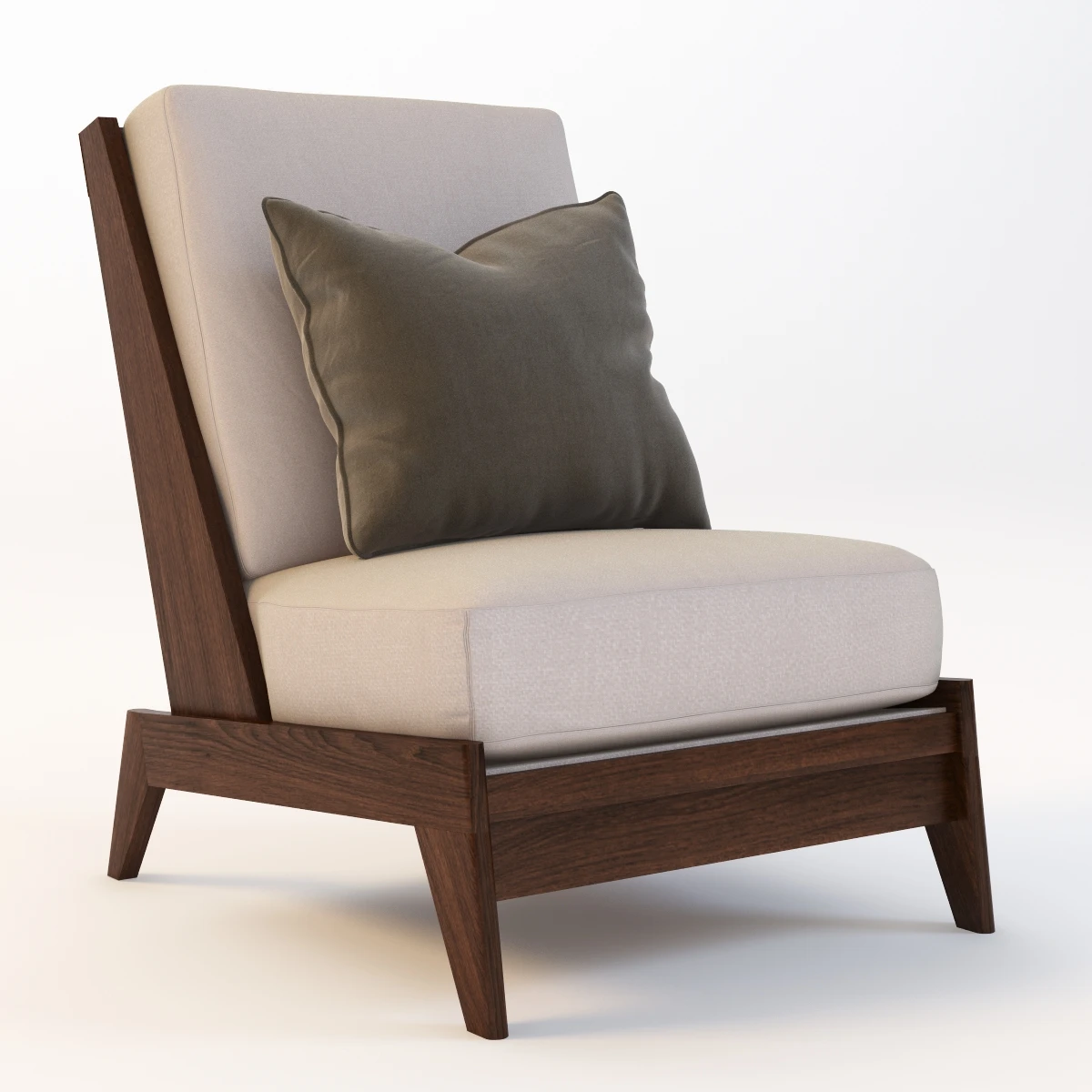 Andre Sornay Lounge Chair 3D Model_01