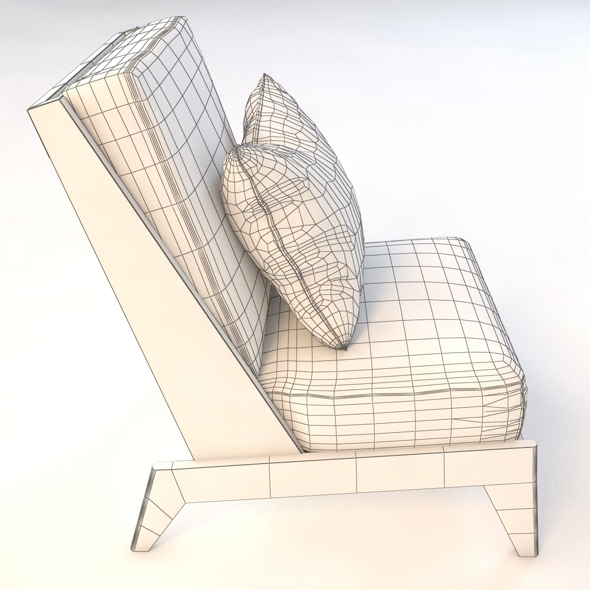 Andre Sornay Lounge Chair 3D Model_012