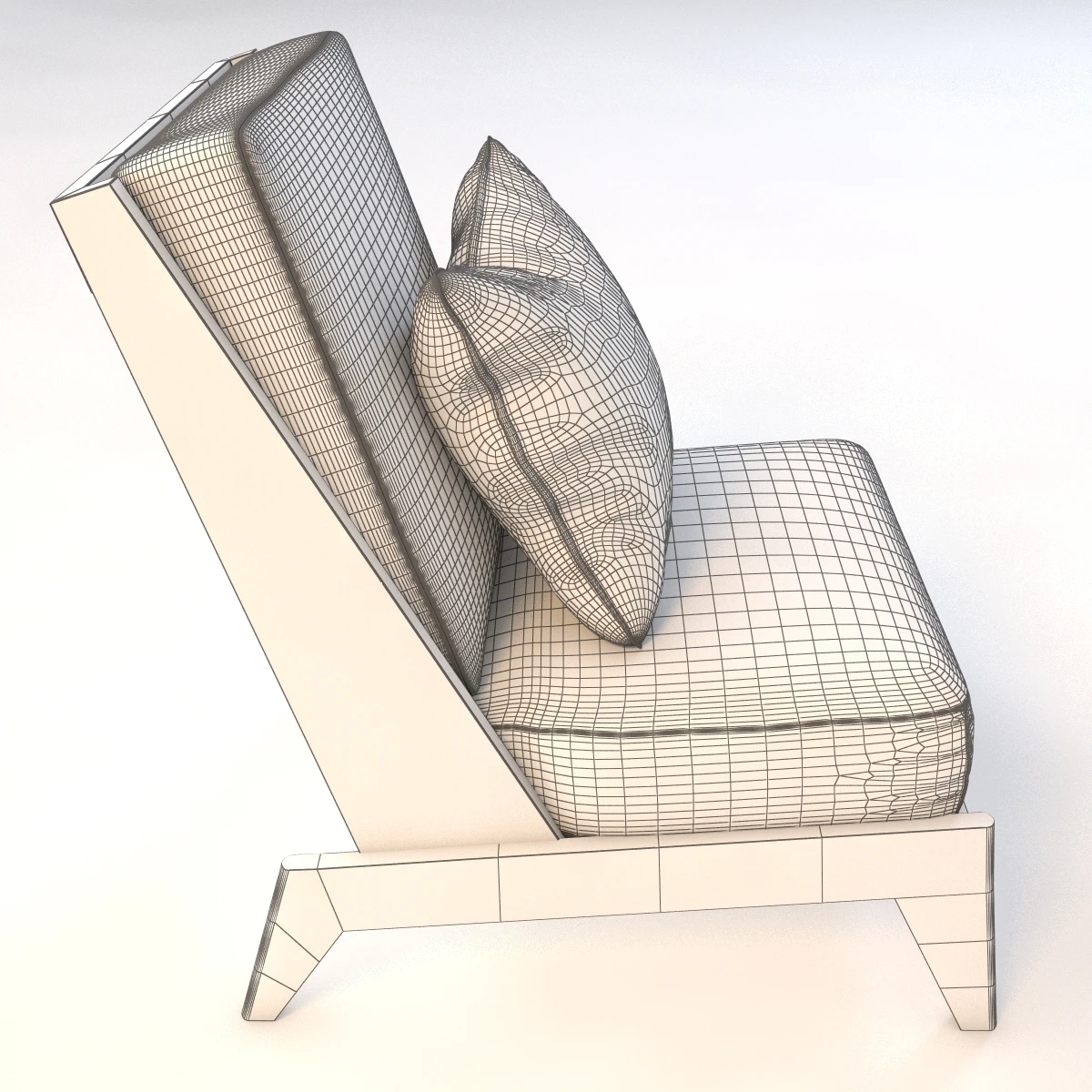 Andre Sornay Lounge Chair 3D Model_011