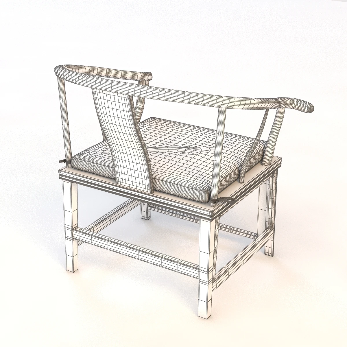 Antique Chinese Chair 3D Model_011