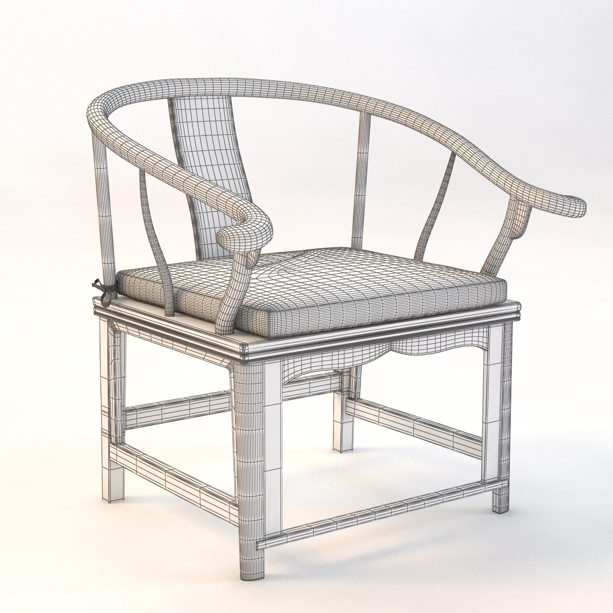 Antique Chinese Chair 3D Model_09