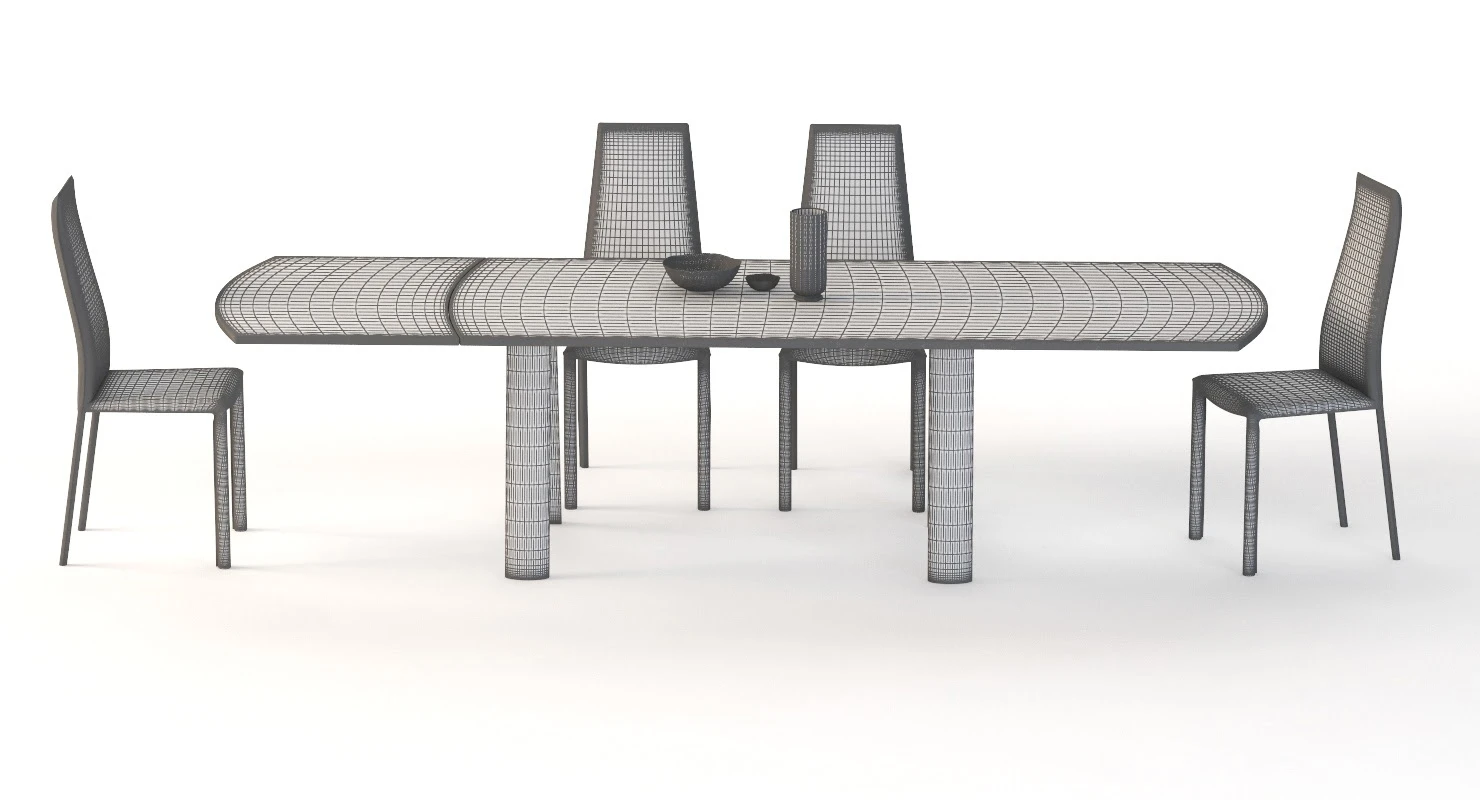 Antonello Italia Table And Chair Infinity 3D Model_013