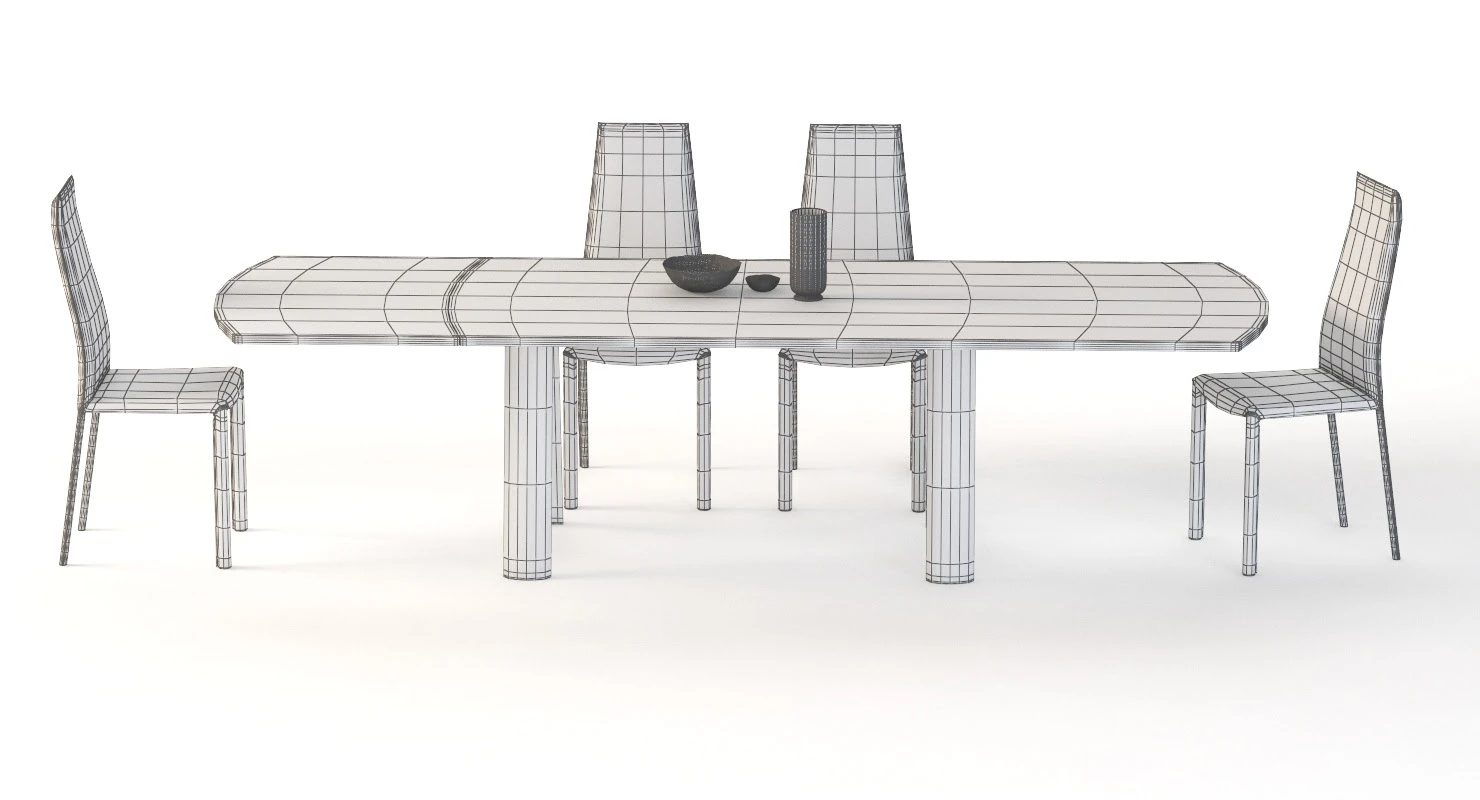 Antonello Italia Table And Chair Infinity 3D Model_011