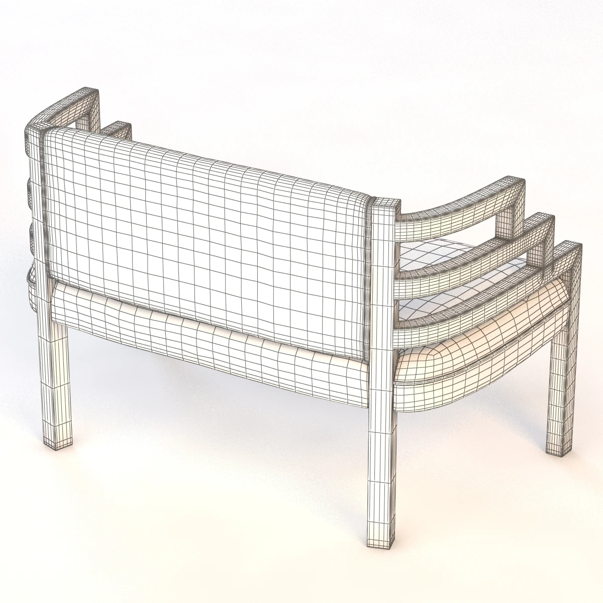 Arizona Biltmore Hotel Settee Sofa 3D Model_013
