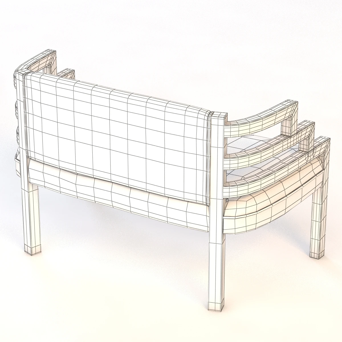 Arizona Biltmore Hotel Settee Sofa 3D Model_014