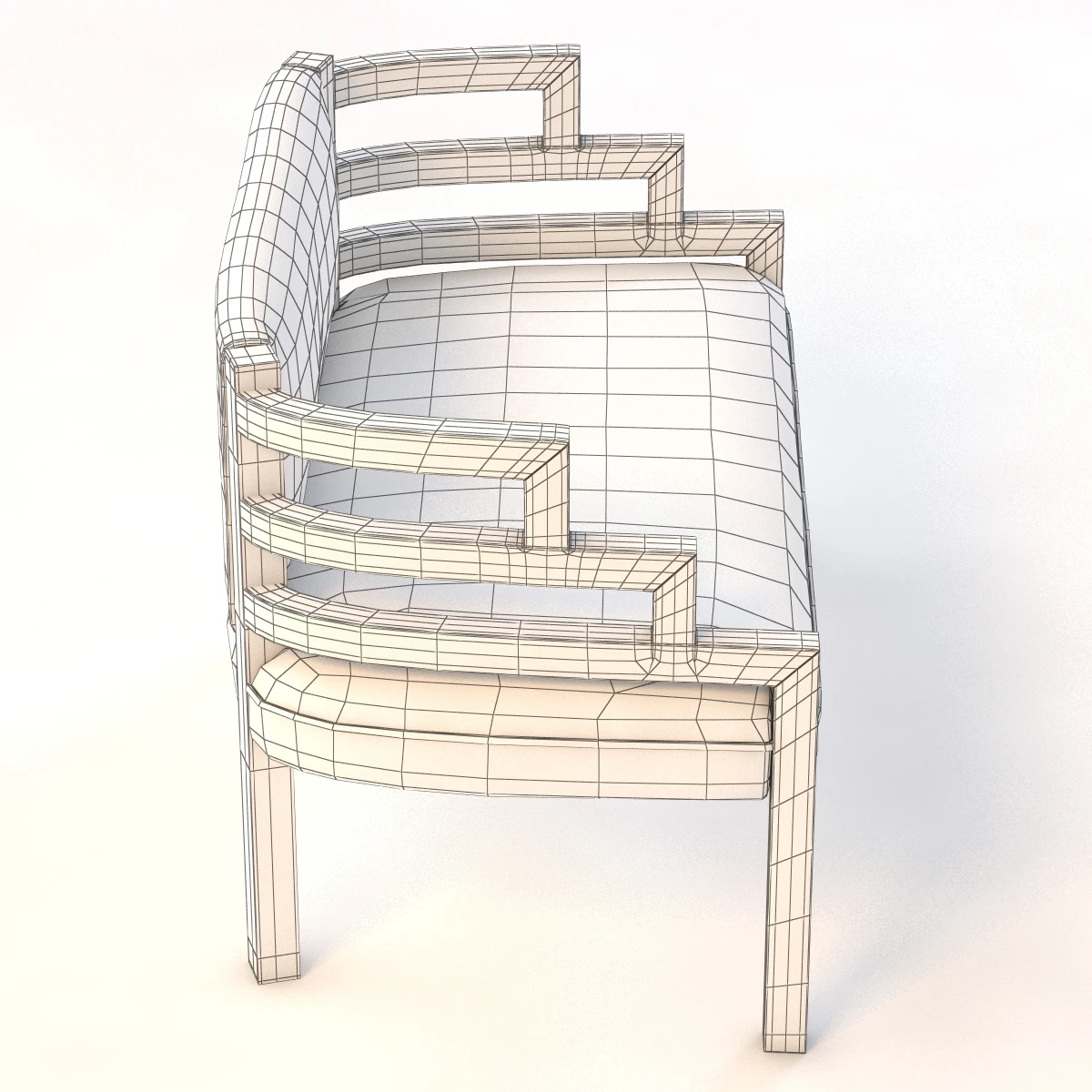 Arizona Biltmore Hotel Settee Sofa 3D Model_012