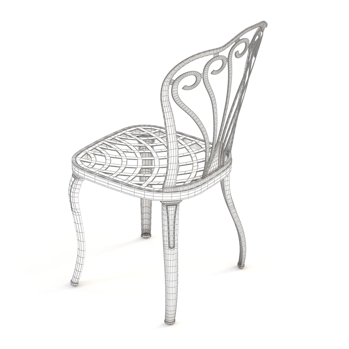 Armonia Aluminium Garden Chair 3D Model_014