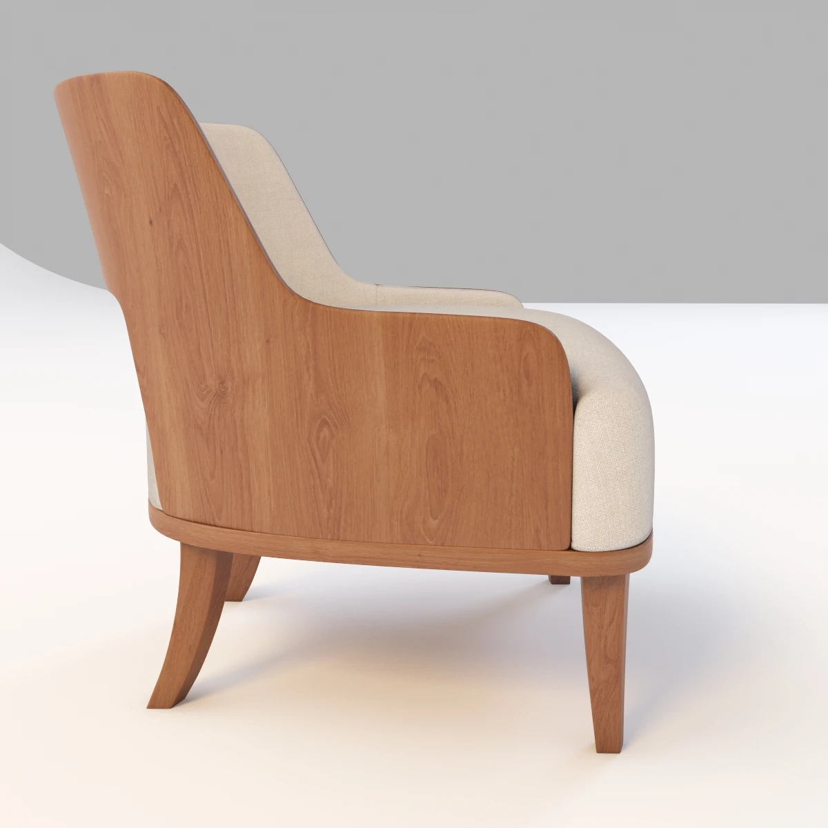 Barbara Barry Modern Salon Lounge Chair 3D Model_03
