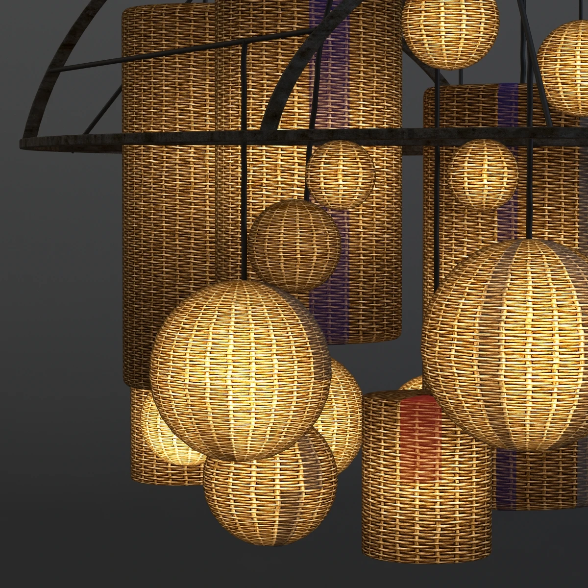 Basket Chandelier 3D Model_06