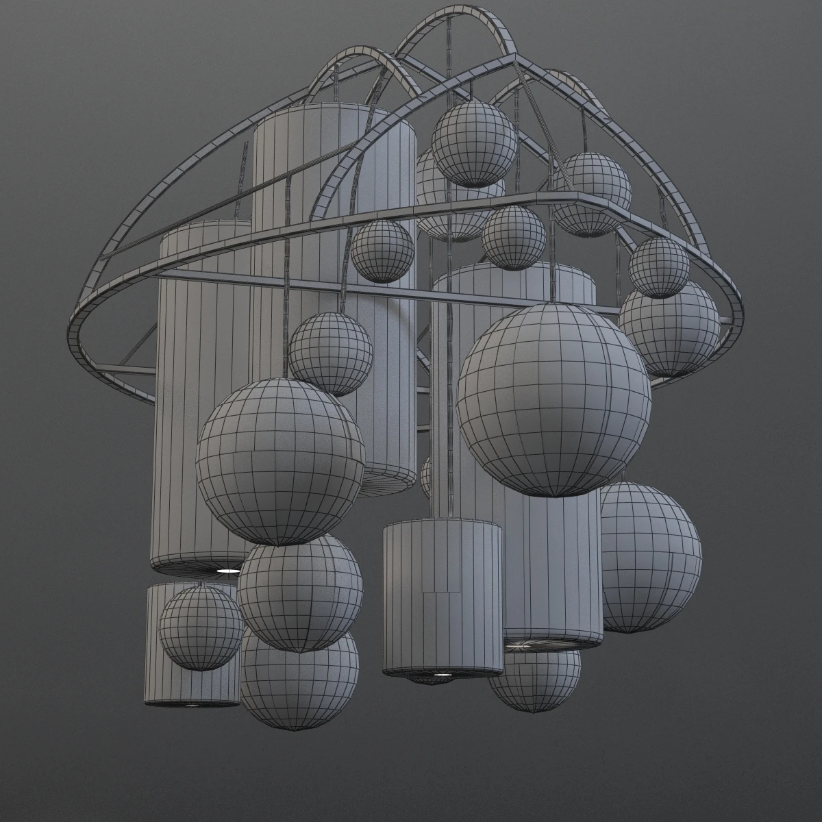 Basket Chandelier 3D Model_09