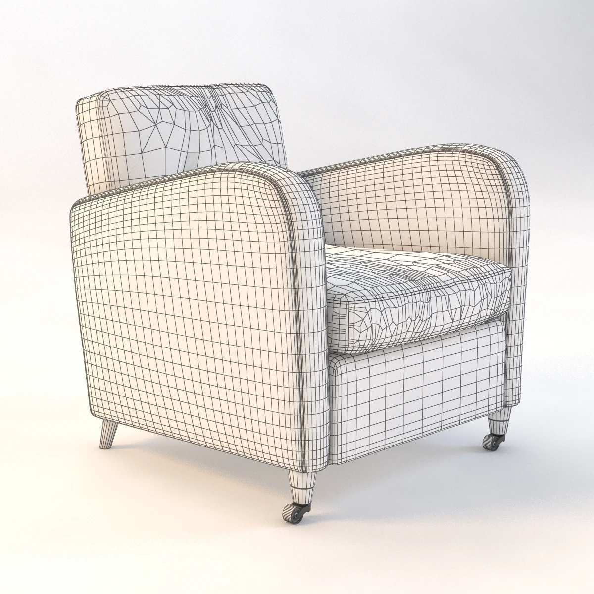 Baxter Charmine Leather Armchair 3D Model_08