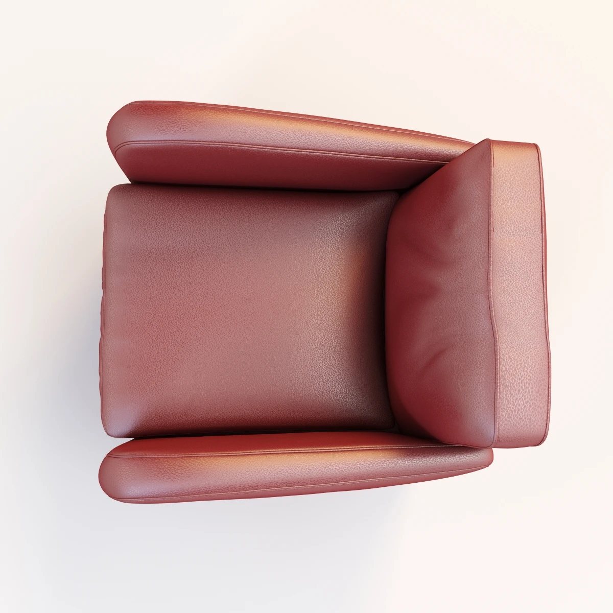Baxter Charmine Leather Armchair 3D Model_06