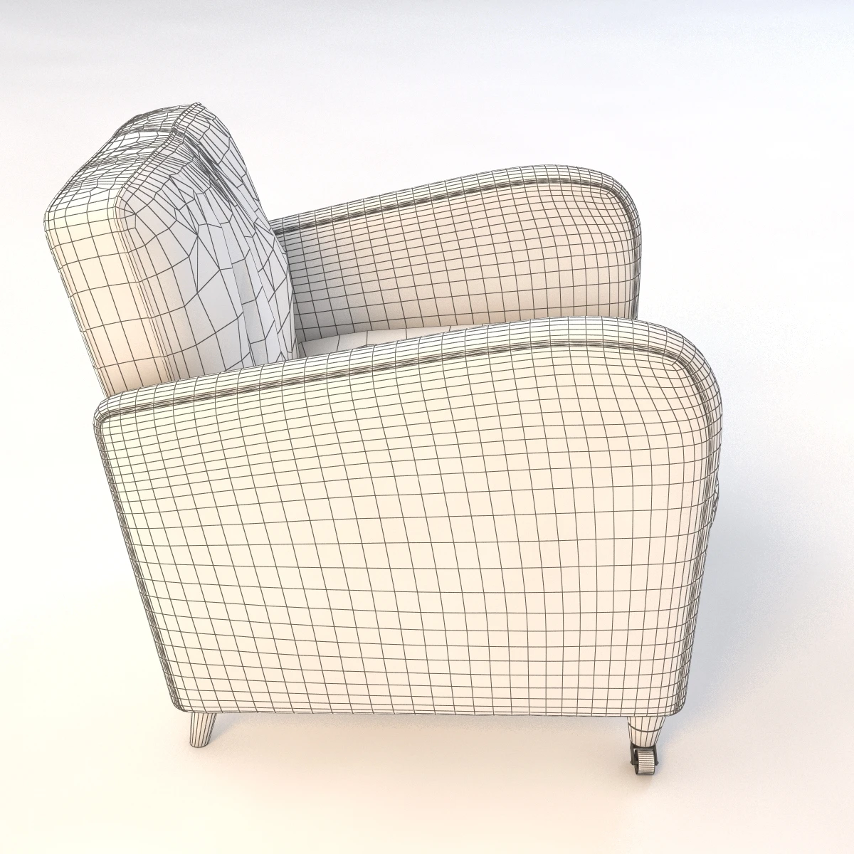 Baxter Charmine Leather Armchair 3D Model_010