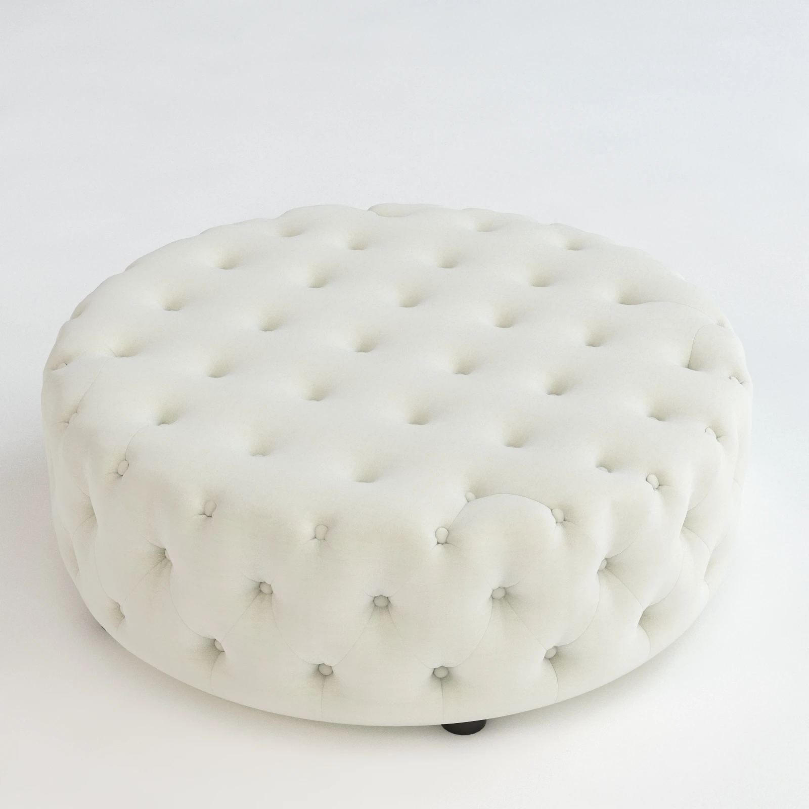 Baxton Studio Cardiff Tufted Ottoman 3D Model_04