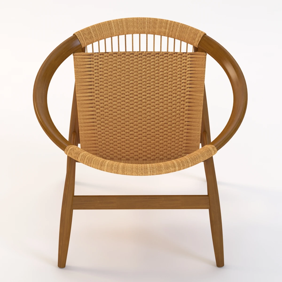 Danish Modern Ringstol Chair By Illum Wikkelso 3D Model_04