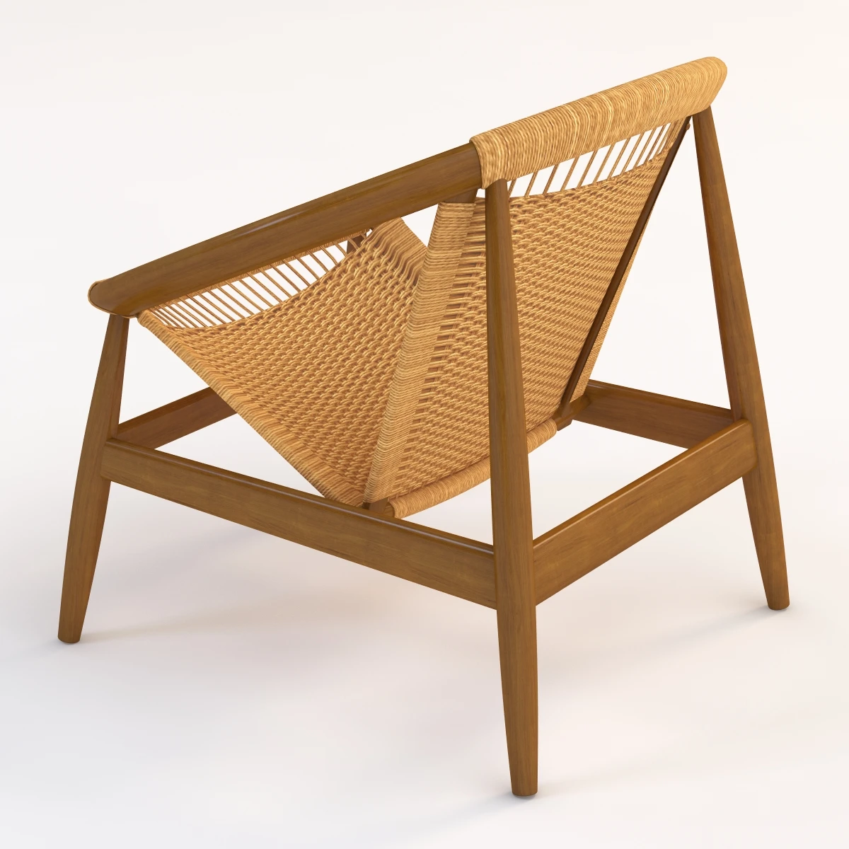 Danish Modern Ringstol Chair By Illum Wikkelso 3D Model_03