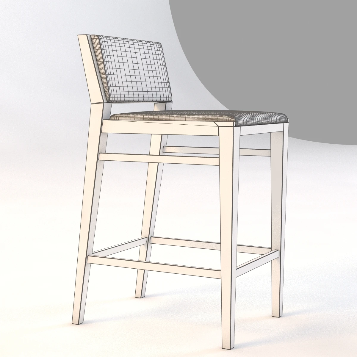 Caron Wooden Bar Chair 3D Model_09