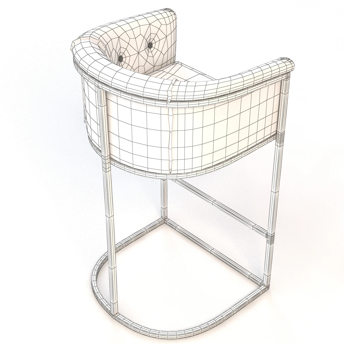 Detail Calvin Barstool 3D Model_08