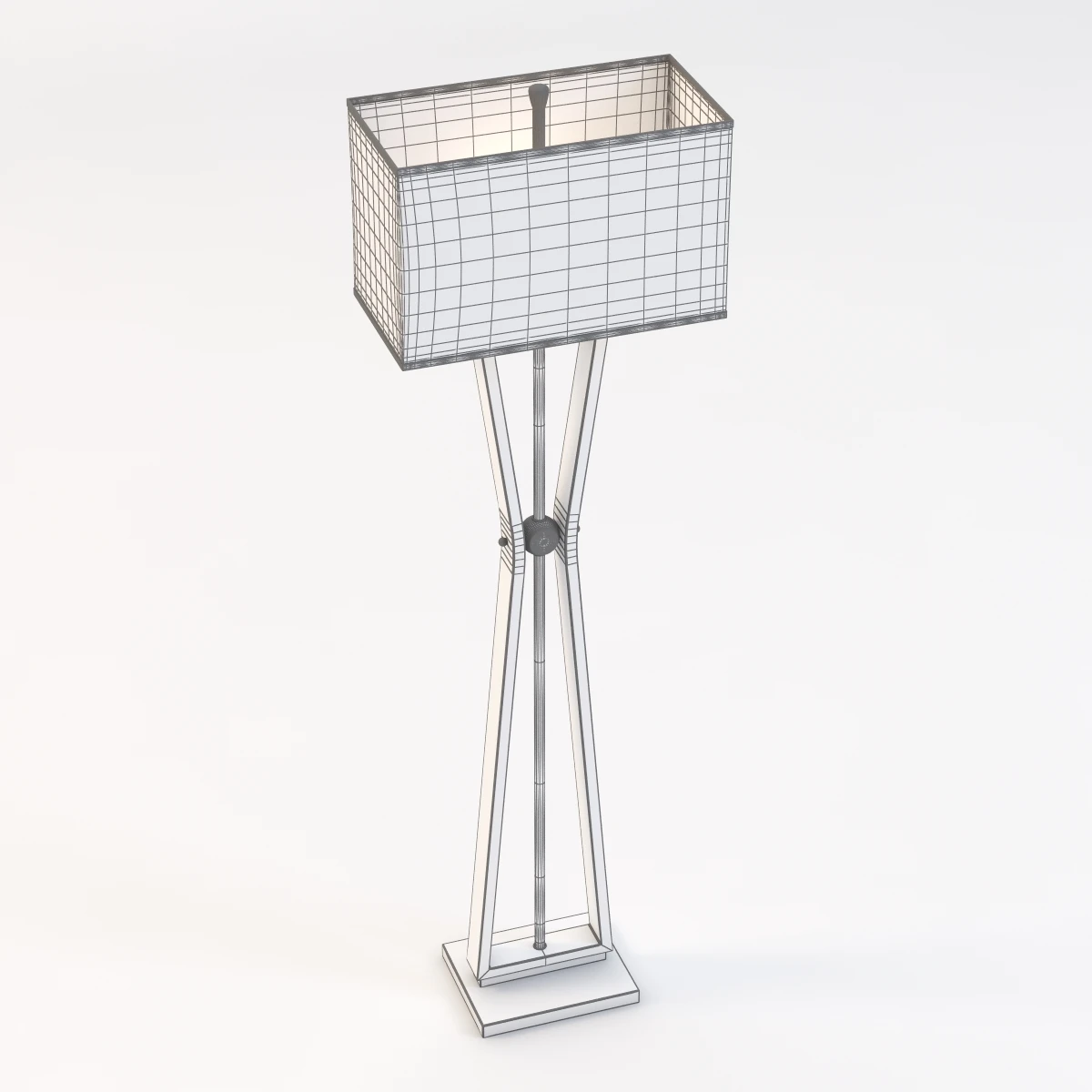 Benzara Classy Styled Wood Stainless Steel Floor Lamp 3D Model_010