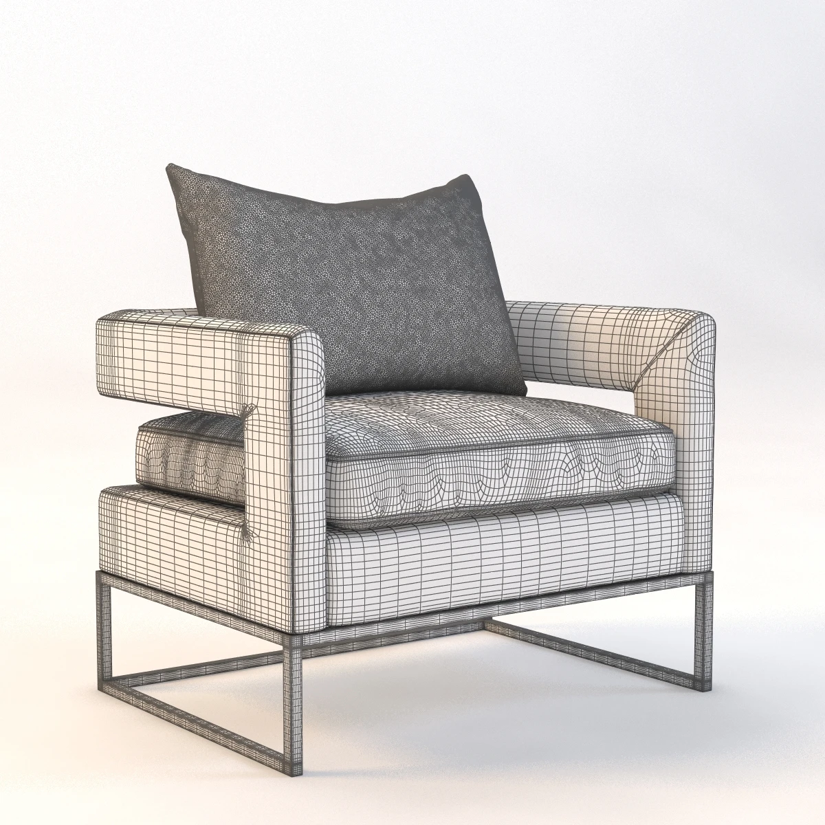 Bevin Velvet Accent Chair 3D Model_010