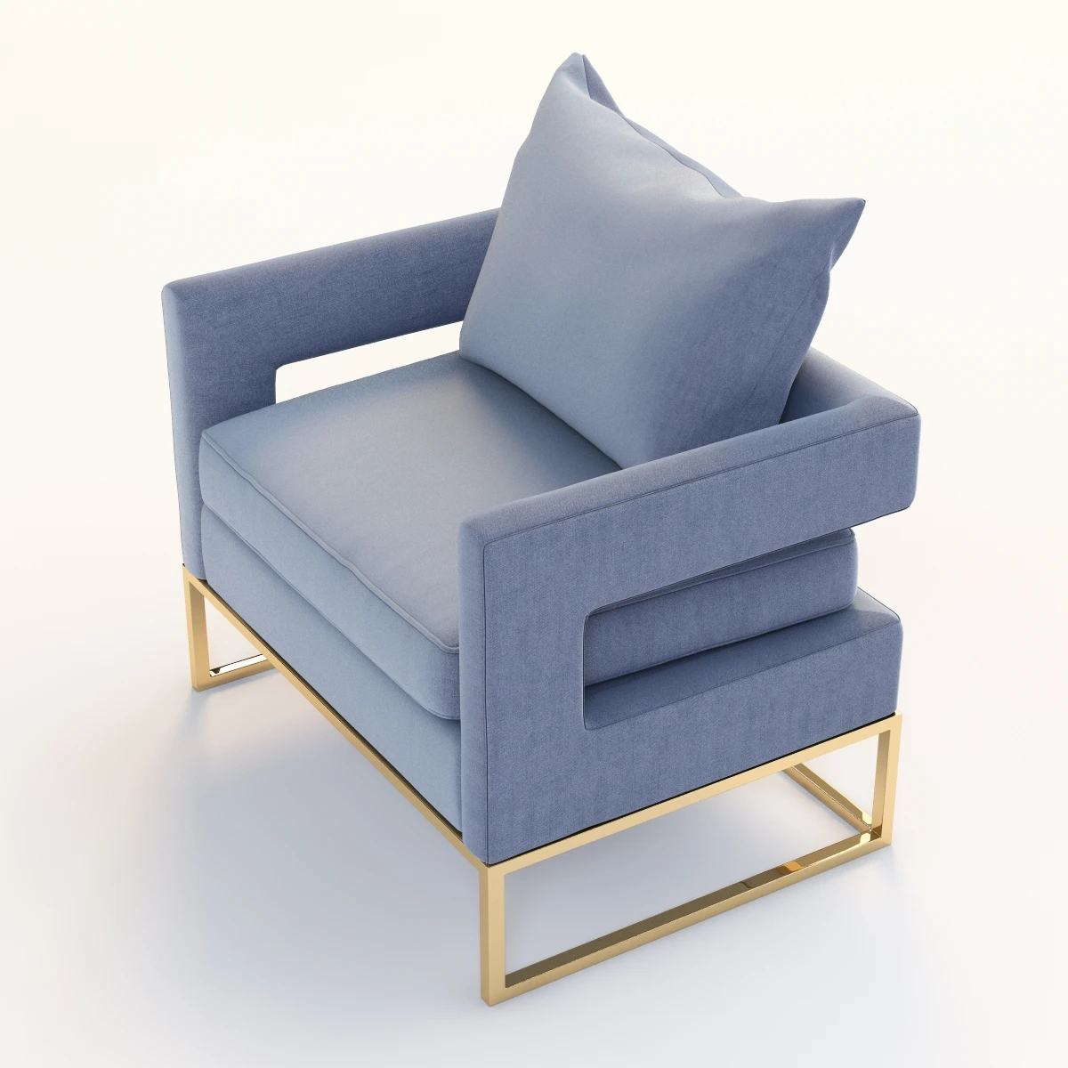Bevin Velvet Accent Chair 3D Model_06