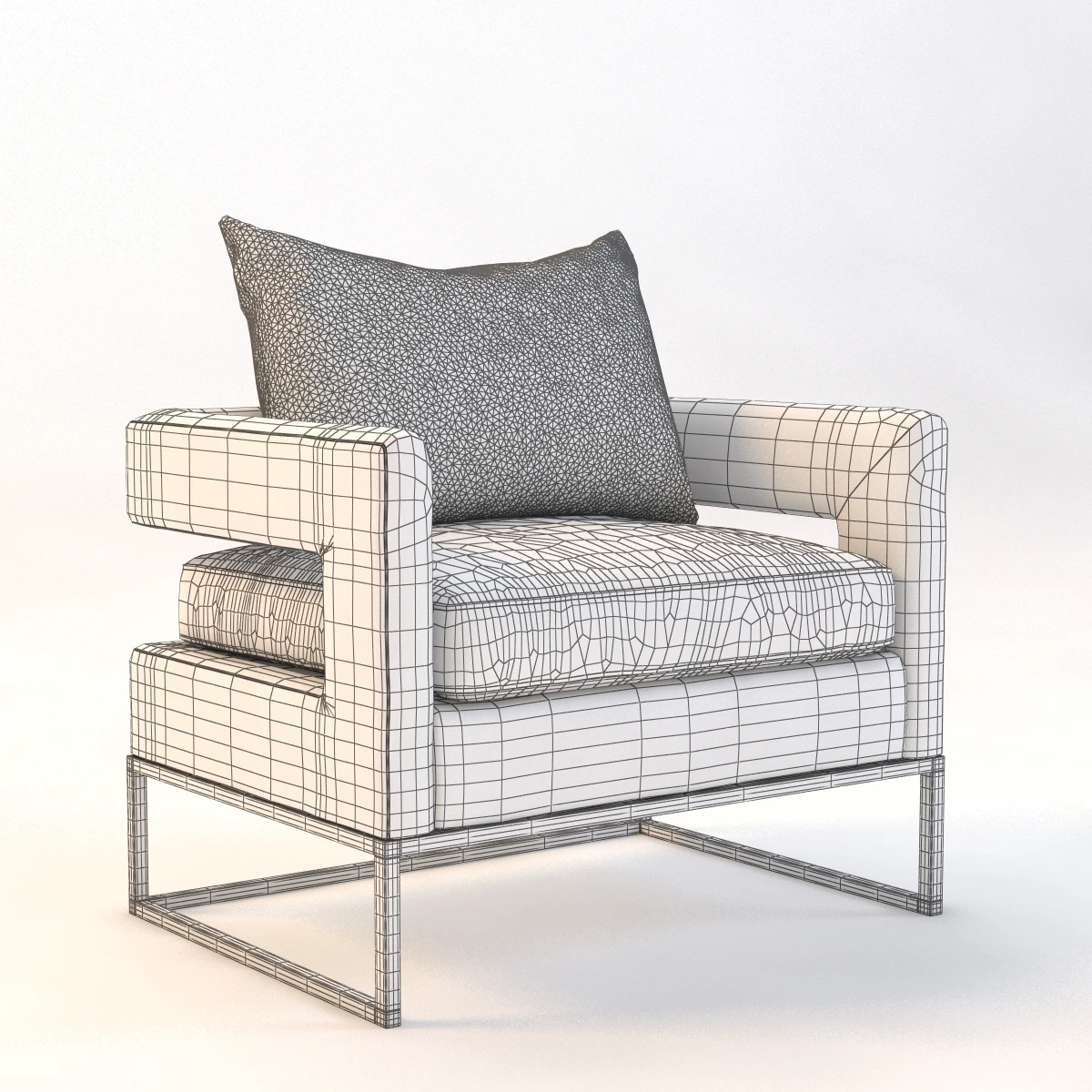 Bevin Velvet Accent Chair 3D Model_09