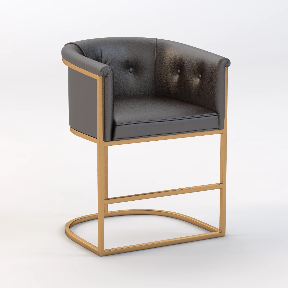 Detail Calvin Black Chair 3D Model_03