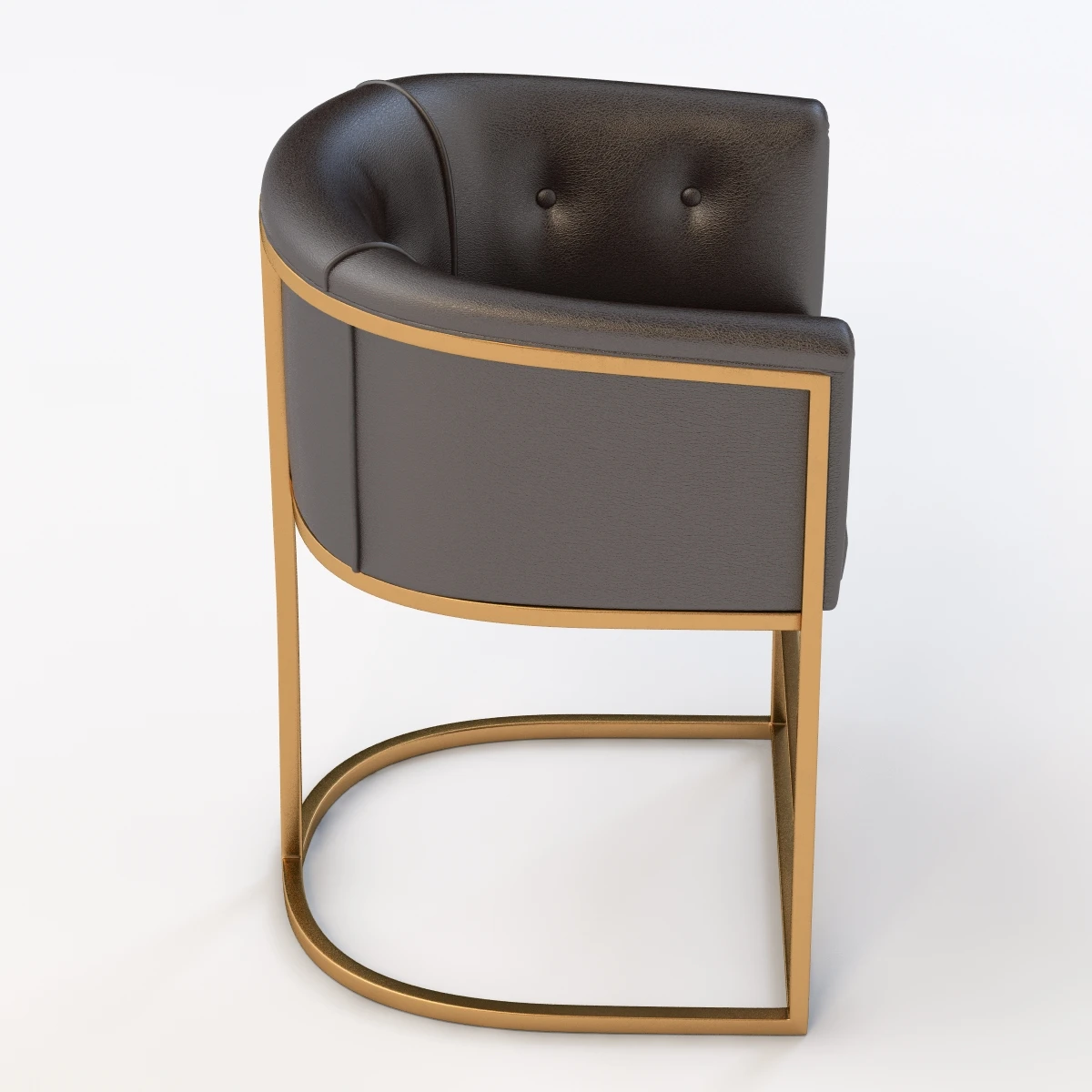 Detail Calvin Black Chair 3D Model_05