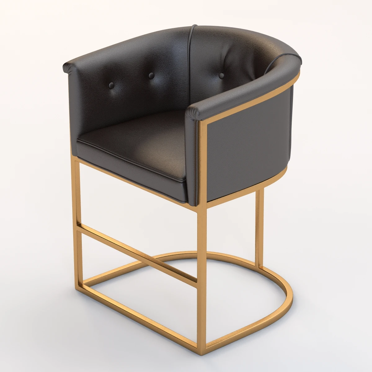 Detail Calvin Black Chair 3D Model_09