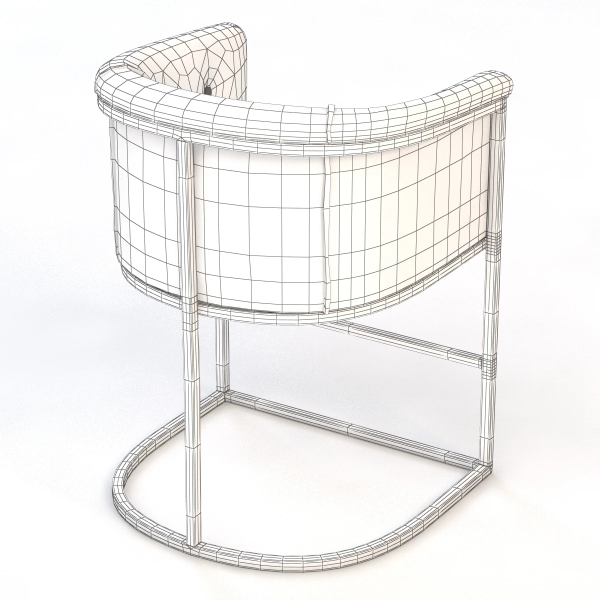 Detail Calvin Black Chair 3D Model_07