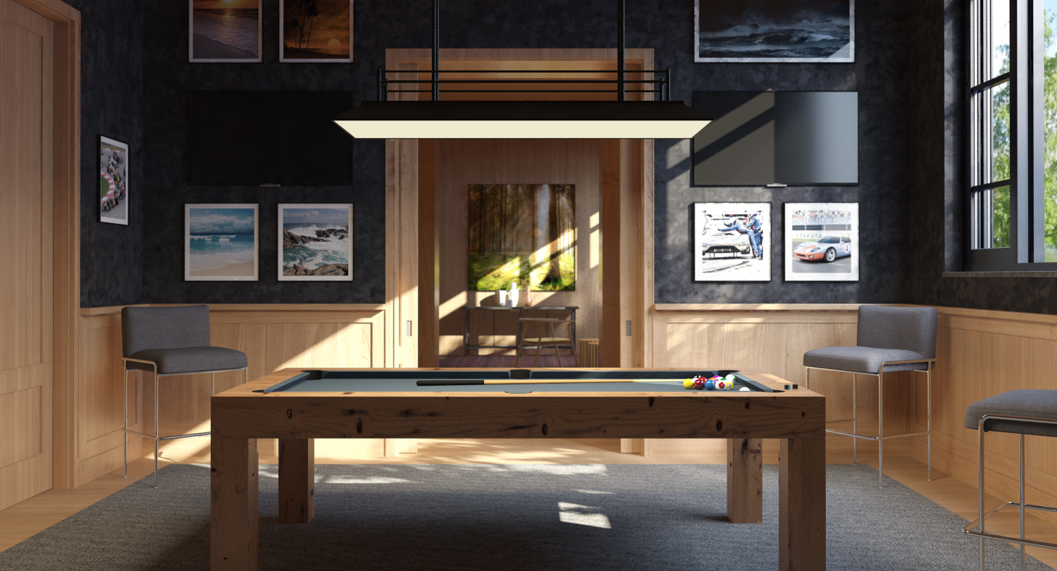Billiard Room Scene 3D Model_01
