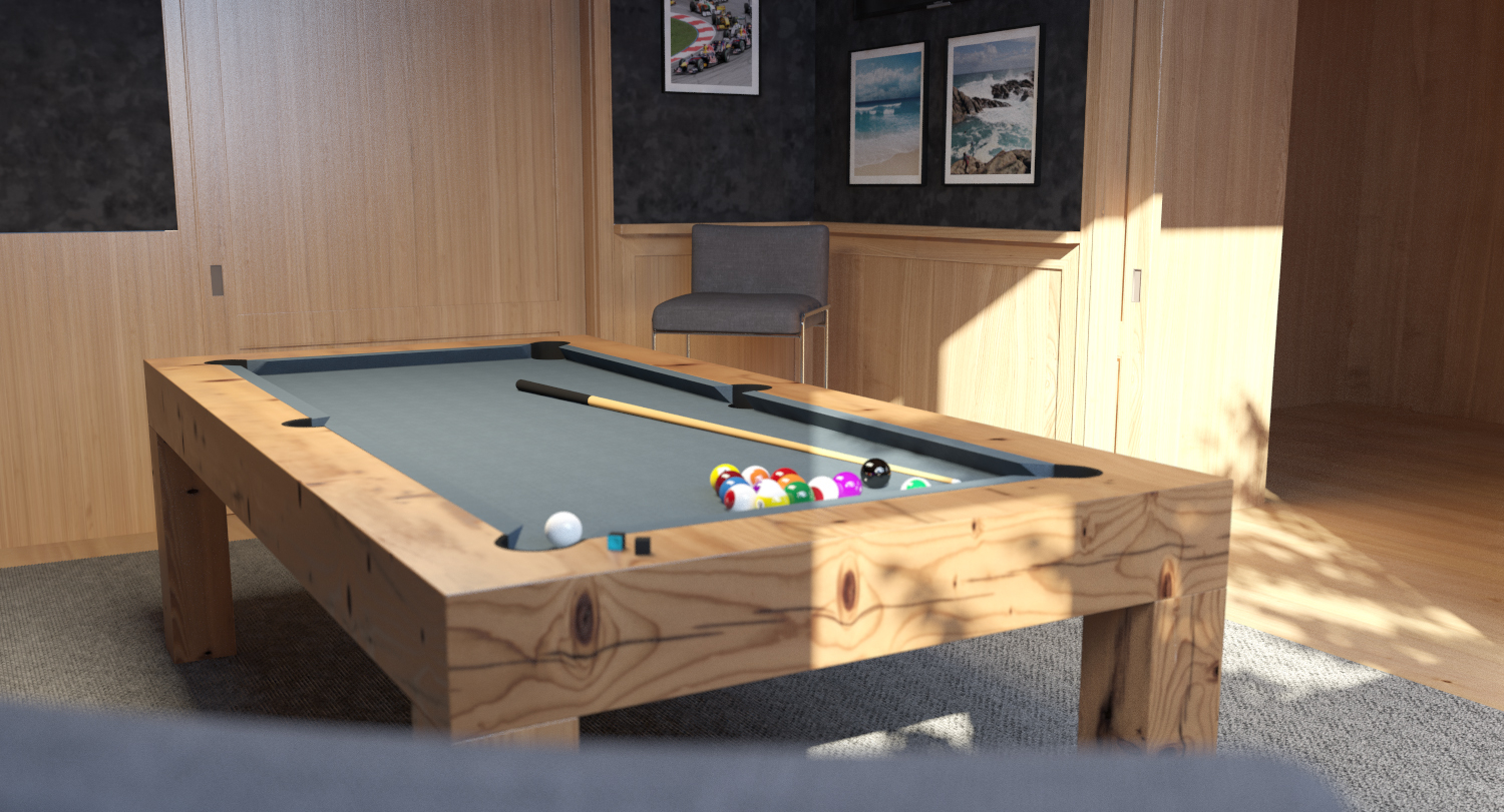 Billiard Room Scene 3D Model_09