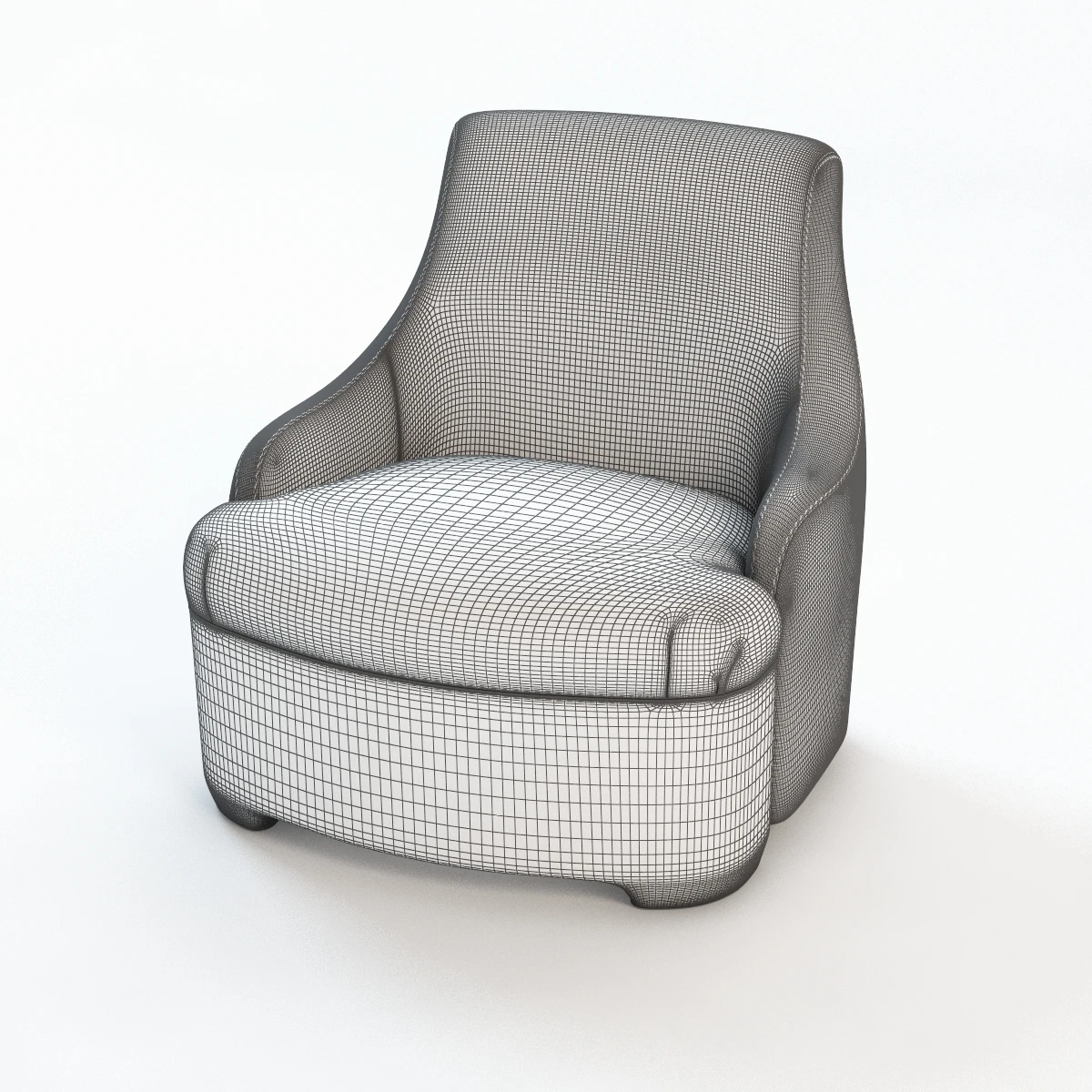 Detail Luxury Bed Room Chair 3D Model_04