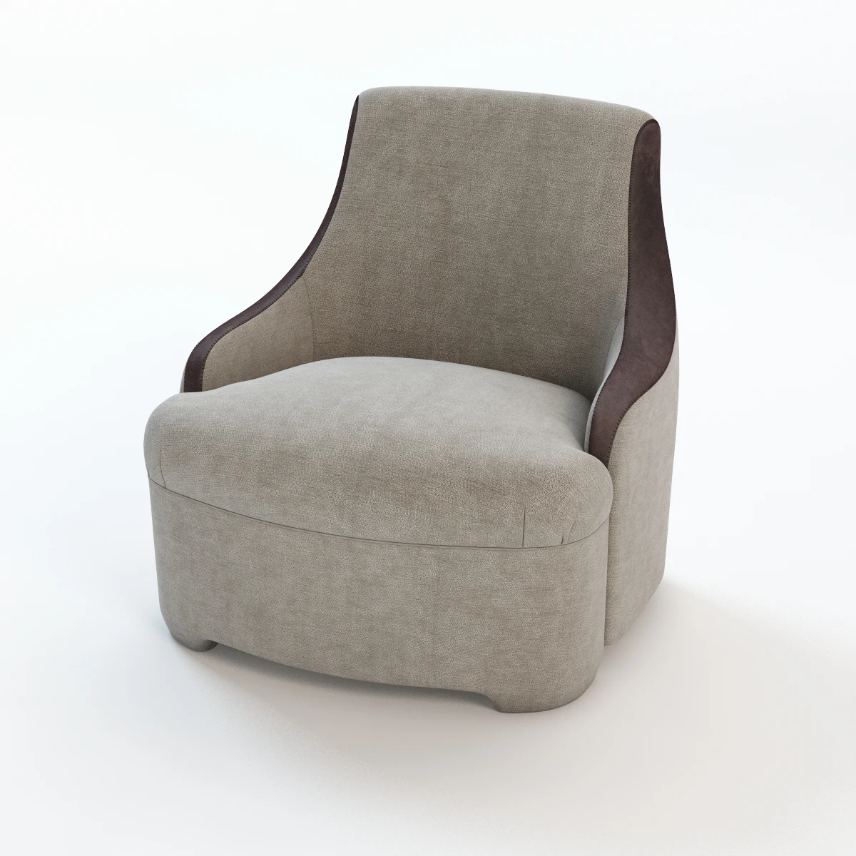 Detail Luxury Bed Room Chair 3D Model_03