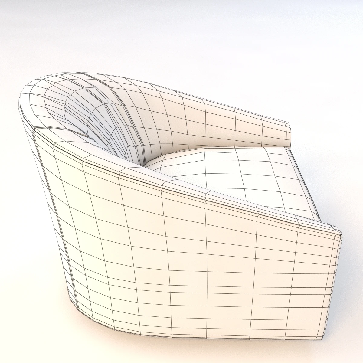 Detail Minotti Quinn Armchair With Stitching 3D Model_08