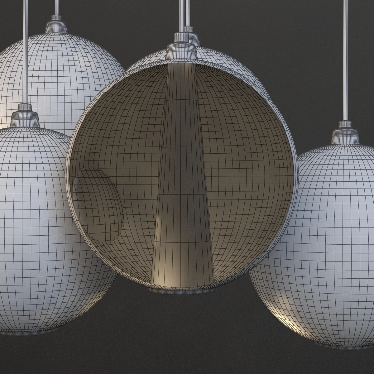 Caviar Fixed Staggered Pendant 3D Model_012