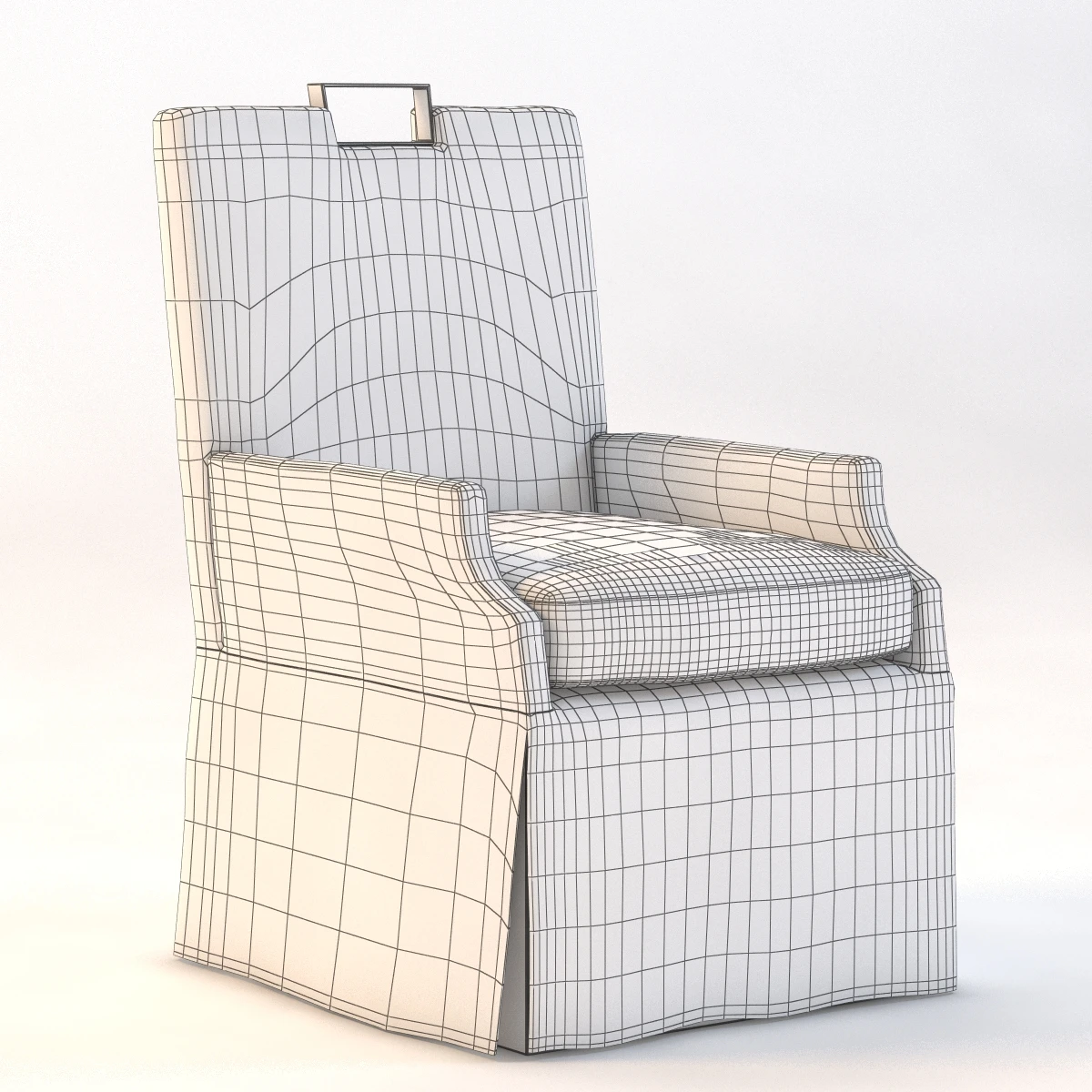 Blair Skirted Dining Chair 3D Model_010