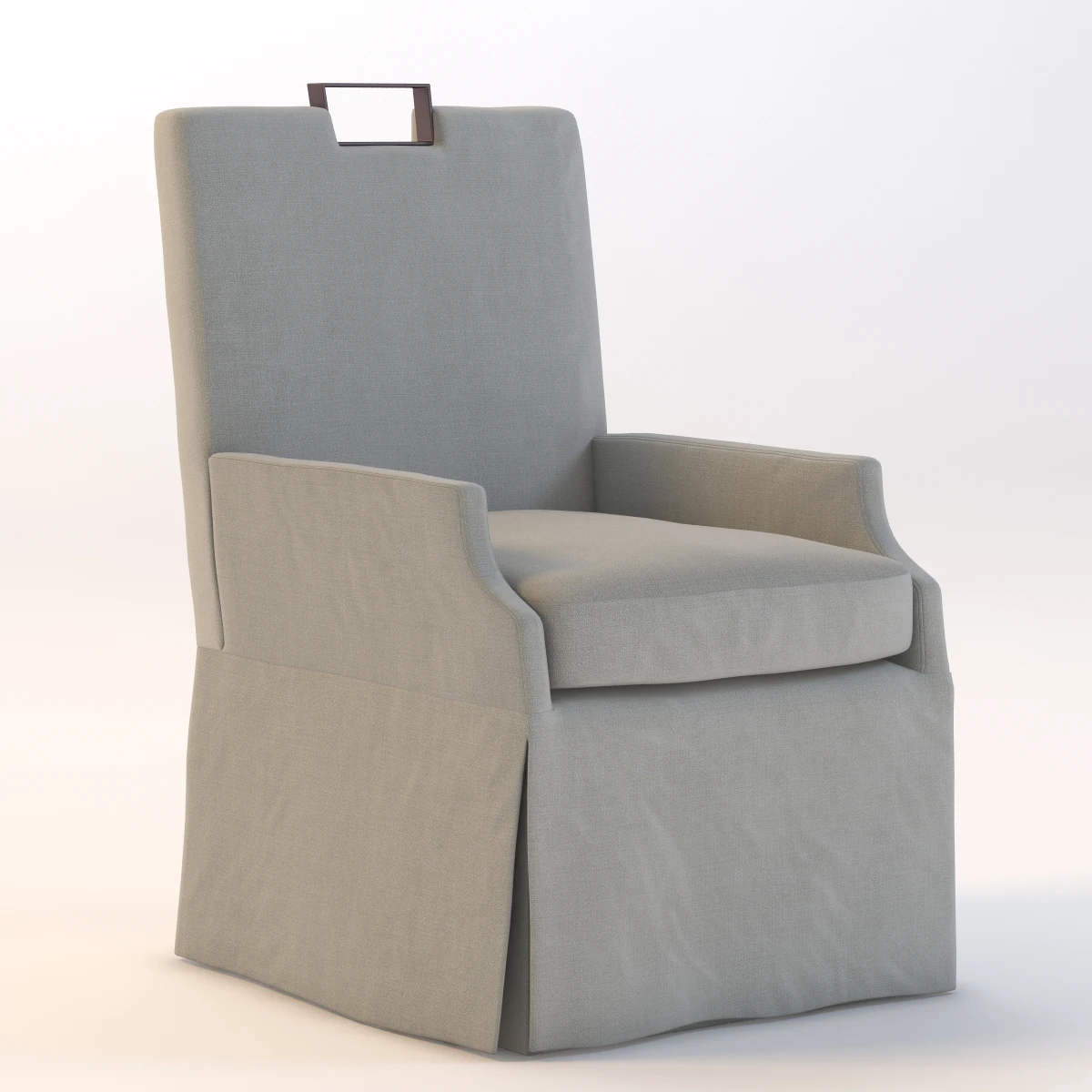 Blair Skirted Dining Chair 3D Model_01