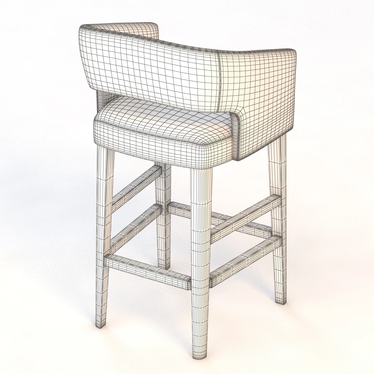 Cc-4065 Leather Barstool 3D Model_010