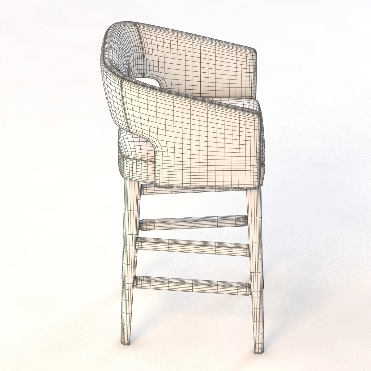 Cc-4065 Leather Barstool 3D Model_09