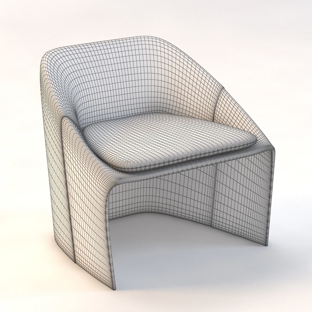 Boke Lounge Chair 3D Model_09