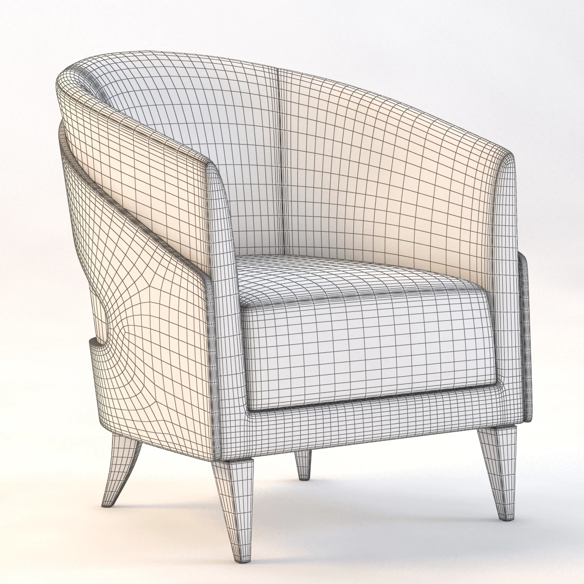 David Edward Aurora Lounge Chair 3D Model_09