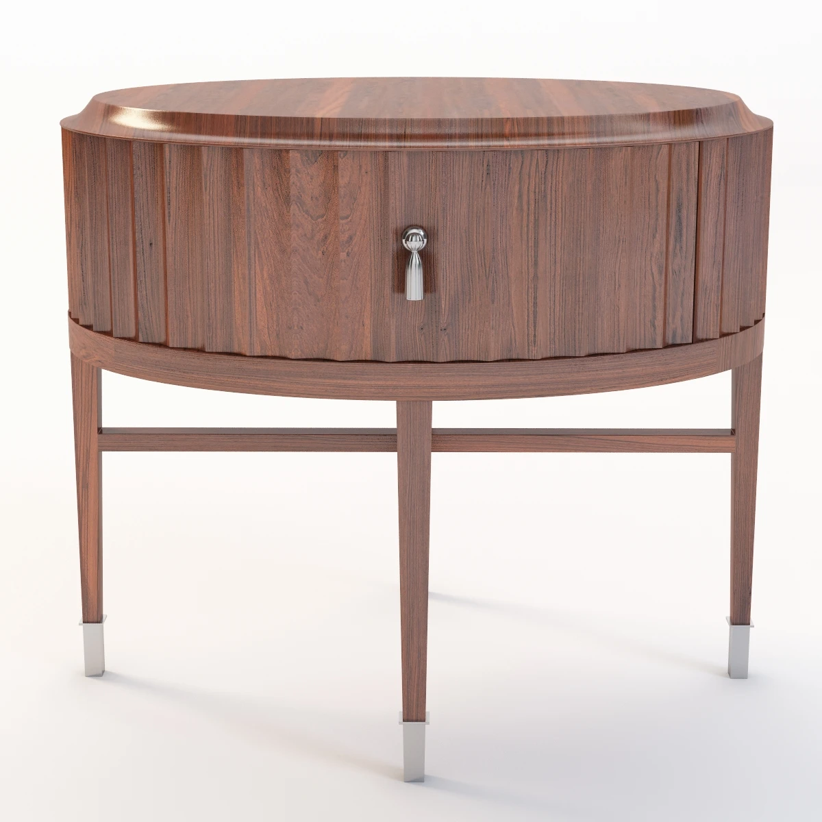 Bolier Atelier Oval Fluted End Table 113008 3D Model_07