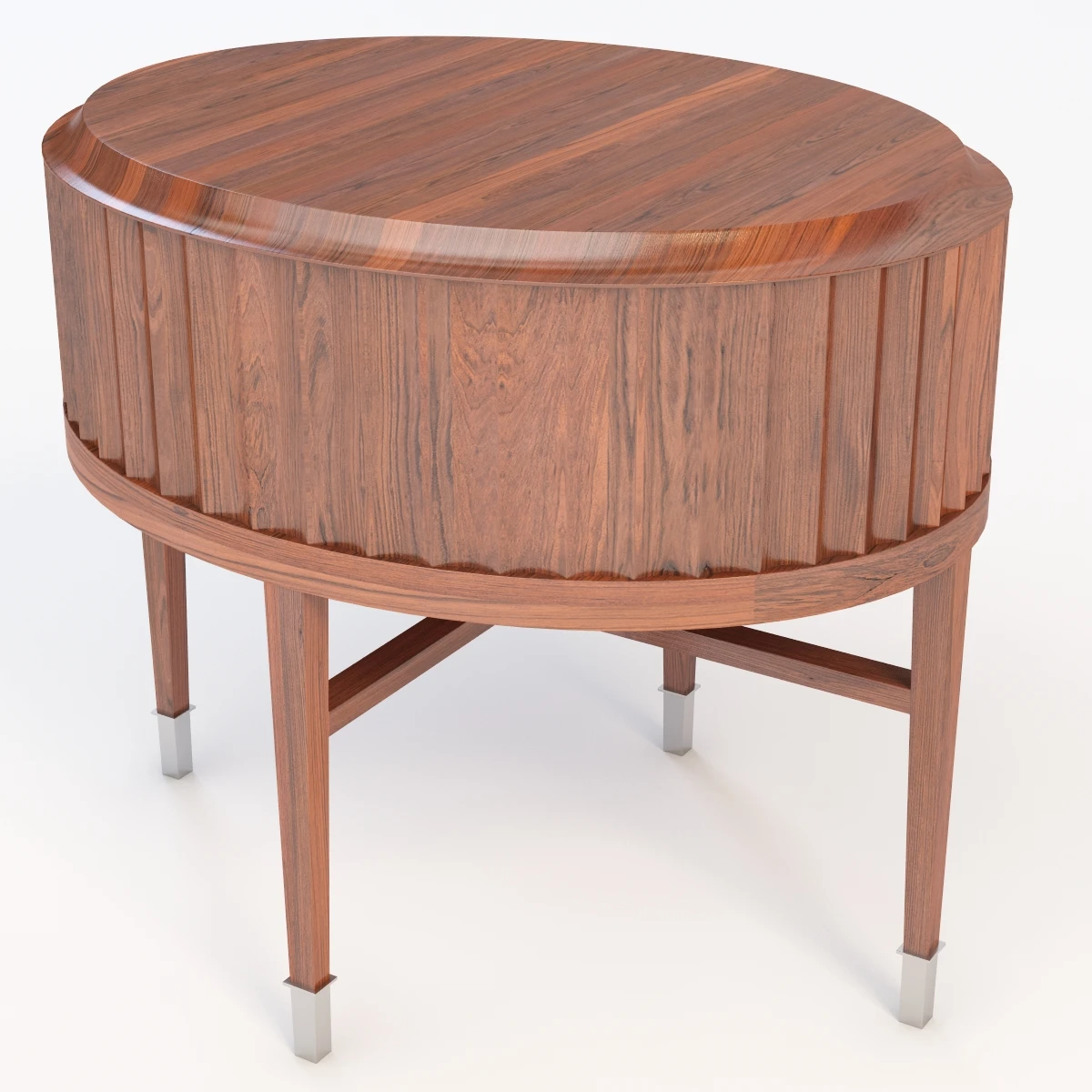 Bolier Atelier Oval Fluted End Table 113008 3D Model_04